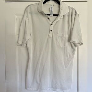 State & Liberty White Polo